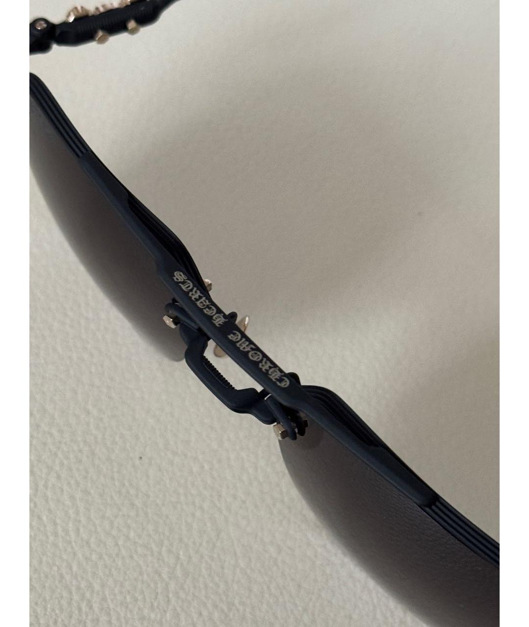 CHROME HEARTS Черные металлические солнцезащитные очки, фото 4