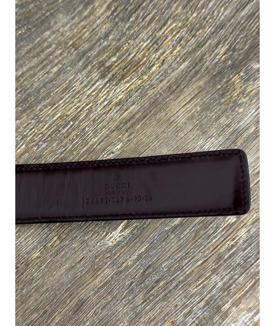 GUCCI Черный кожаный ремень, фото 3