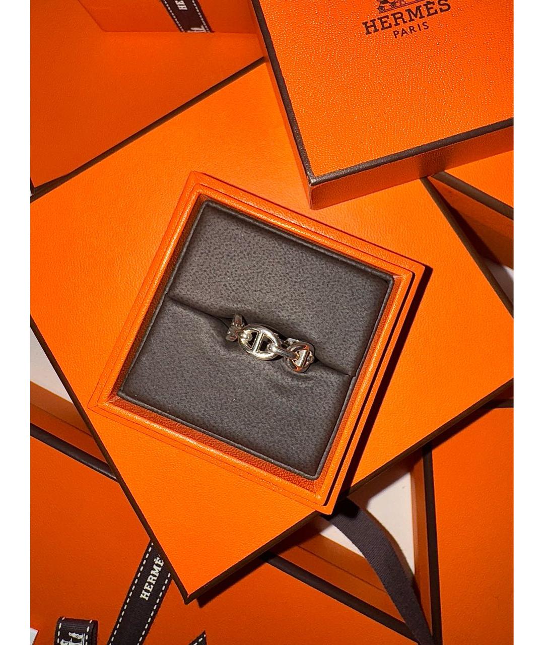 HERMES Серебряное серебряное кольцо, фото 2