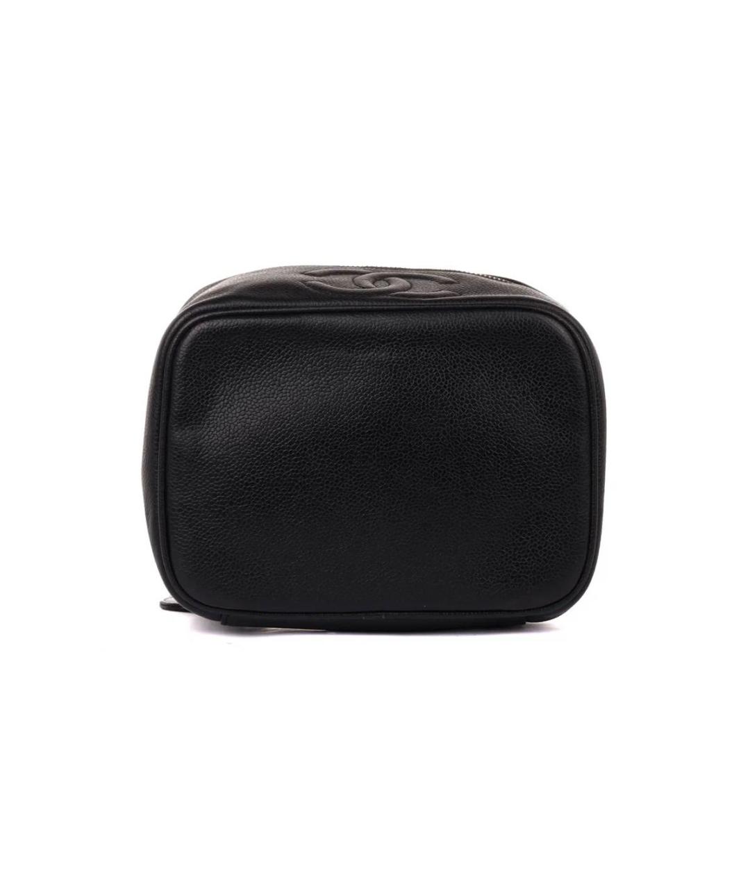 CHANEL Черная кожаная сумка с короткими ручками, фото 6