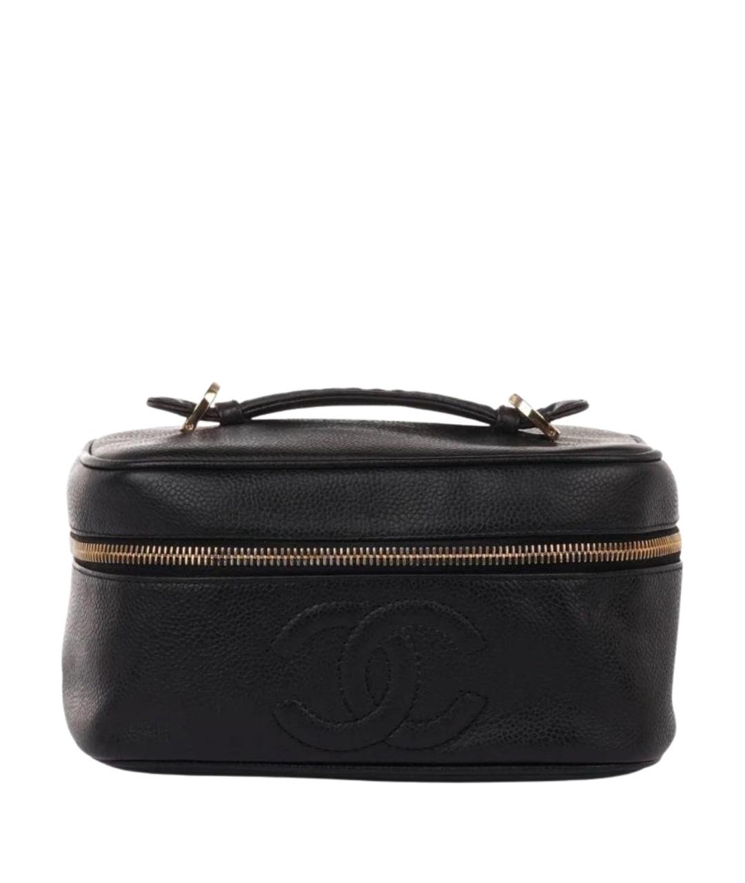 CHANEL Черная кожаная косметичка, фото 1