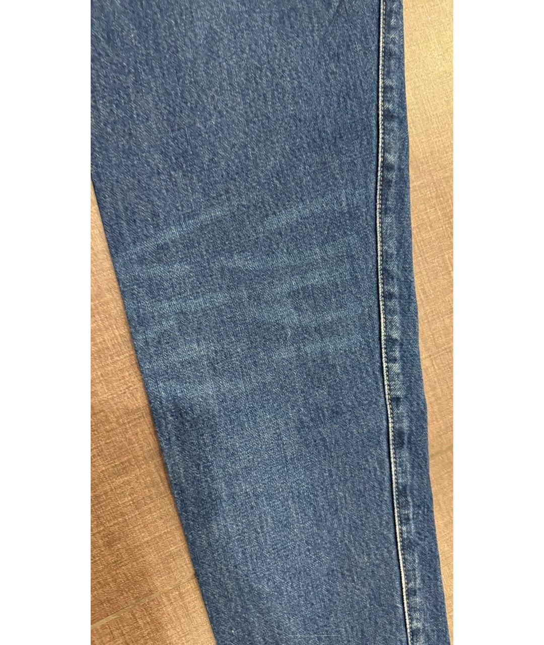 SAINT LAURENT Темно-синие хлопковые джинсы слим, фото 8