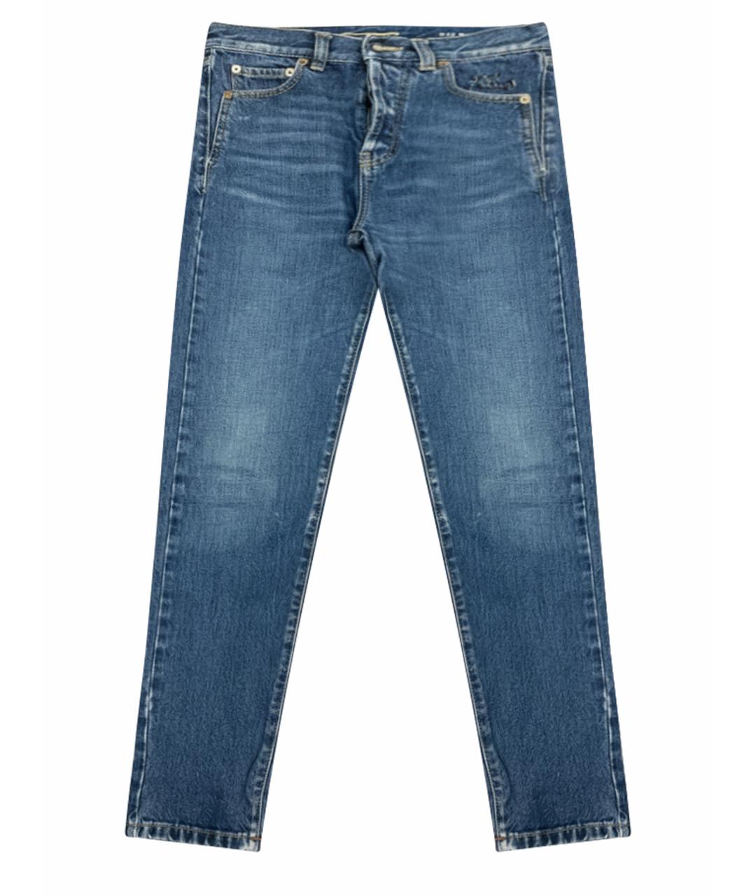 SAINT LAURENT Темно-синие хлопковые джинсы слим, фото 1