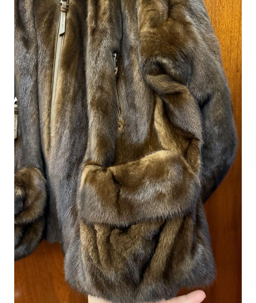 BARBARA BUI Коричневая меховая шуба, фото 4