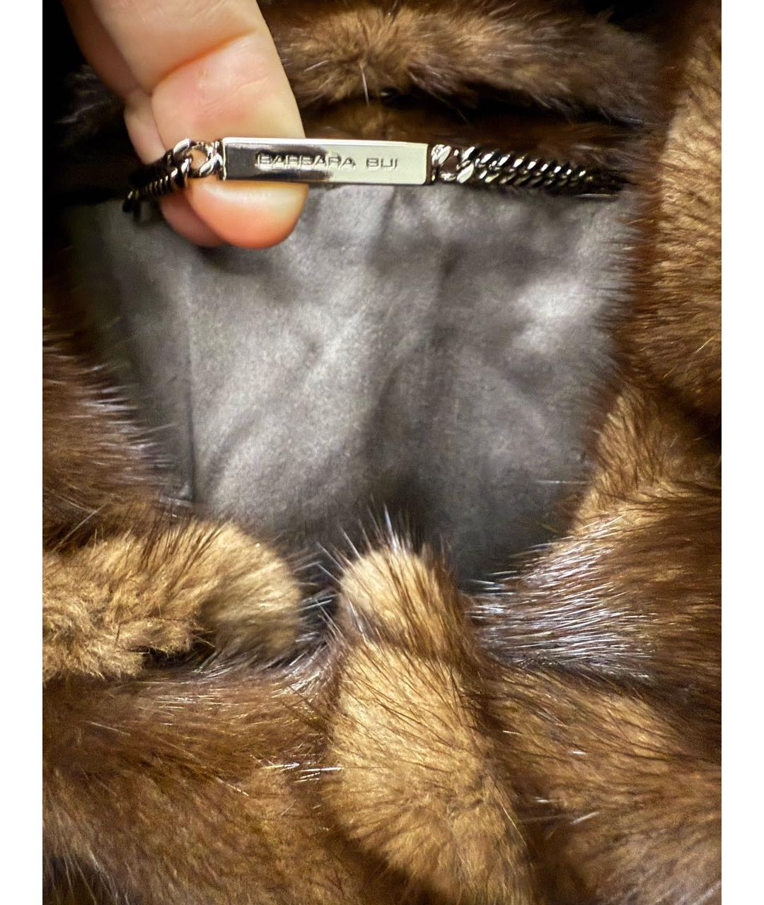 BARBARA BUI Коричневая меховая шуба, фото 5