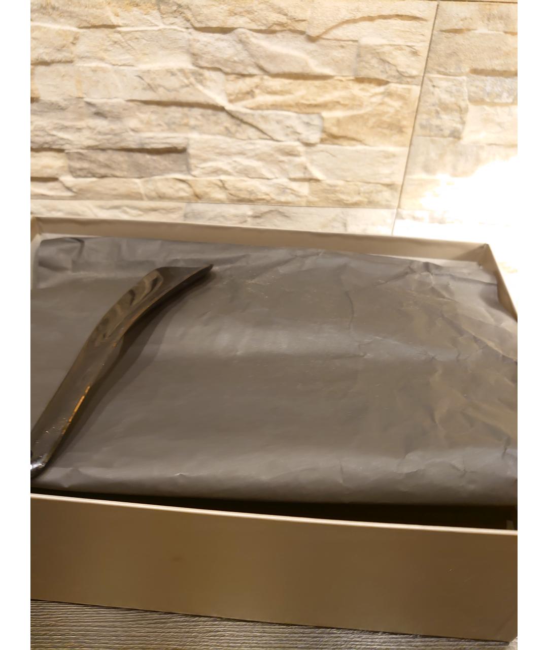 FENDI Черные кожаные низкие кроссовки / кеды, фото 9