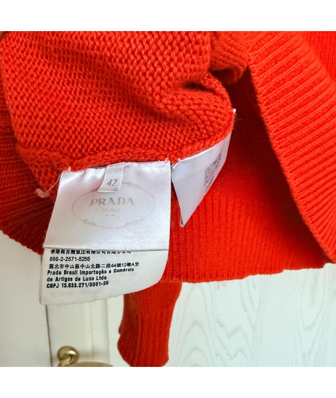 PRADA Оранжевый кашемировый джемпер / свитер, фото 5