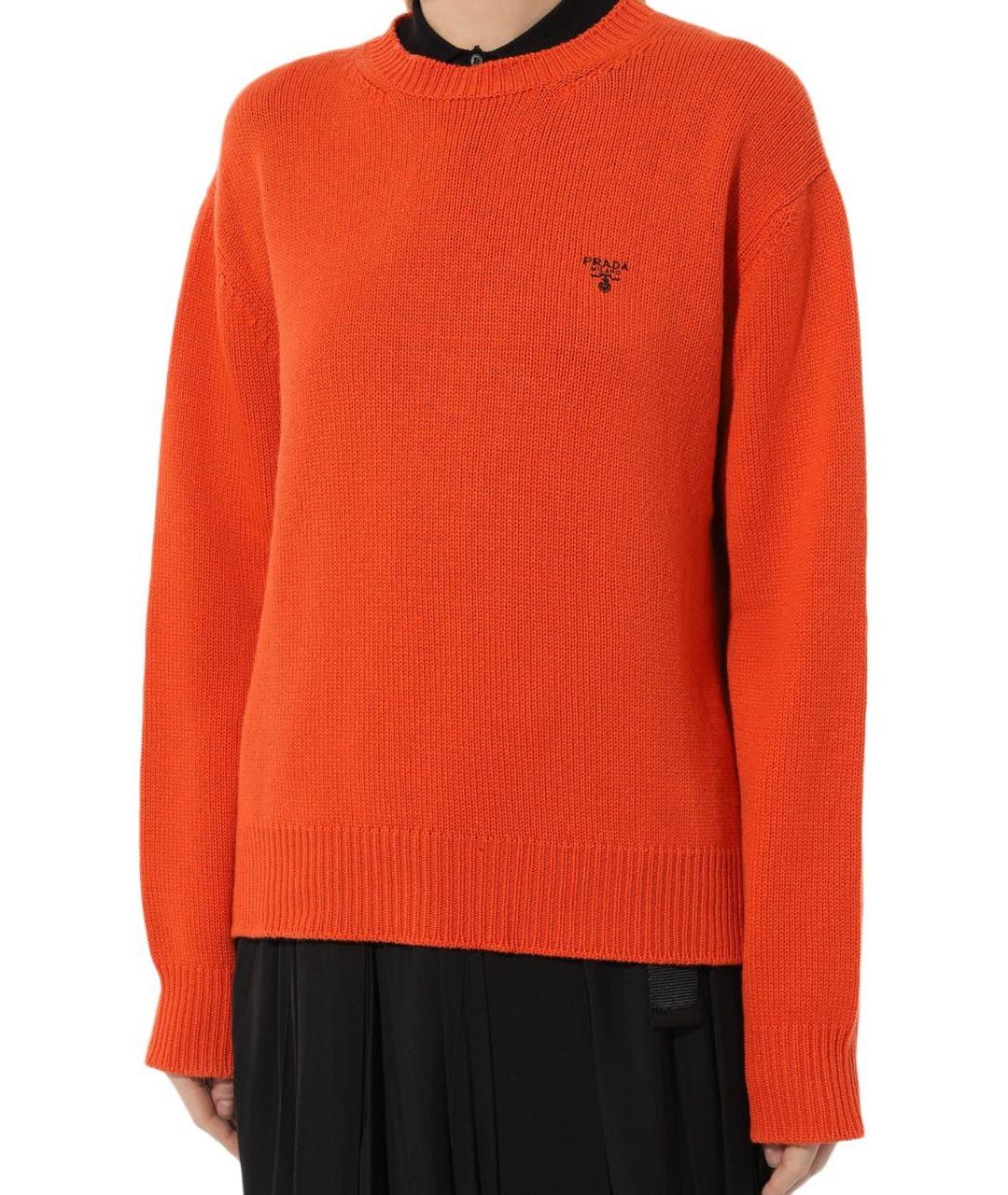 PRADA Оранжевый кашемировый джемпер / свитер, фото 7