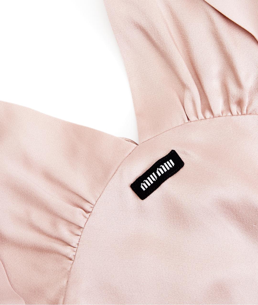 MIU MIU Розовое ацетатное коктейльное платье, фото 4