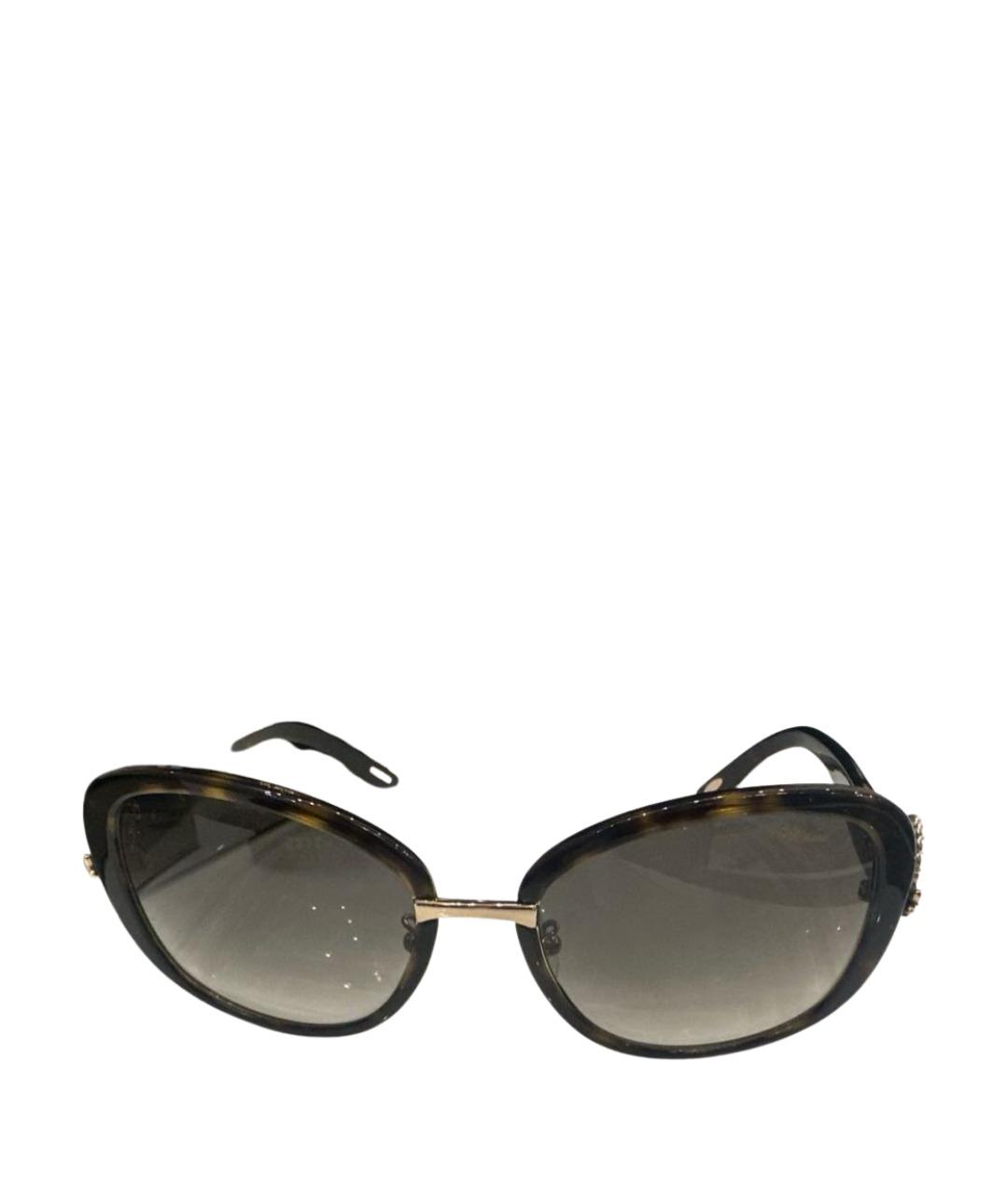 CHOPARD Коричневые пластиковые солнцезащитные очки, фото 1