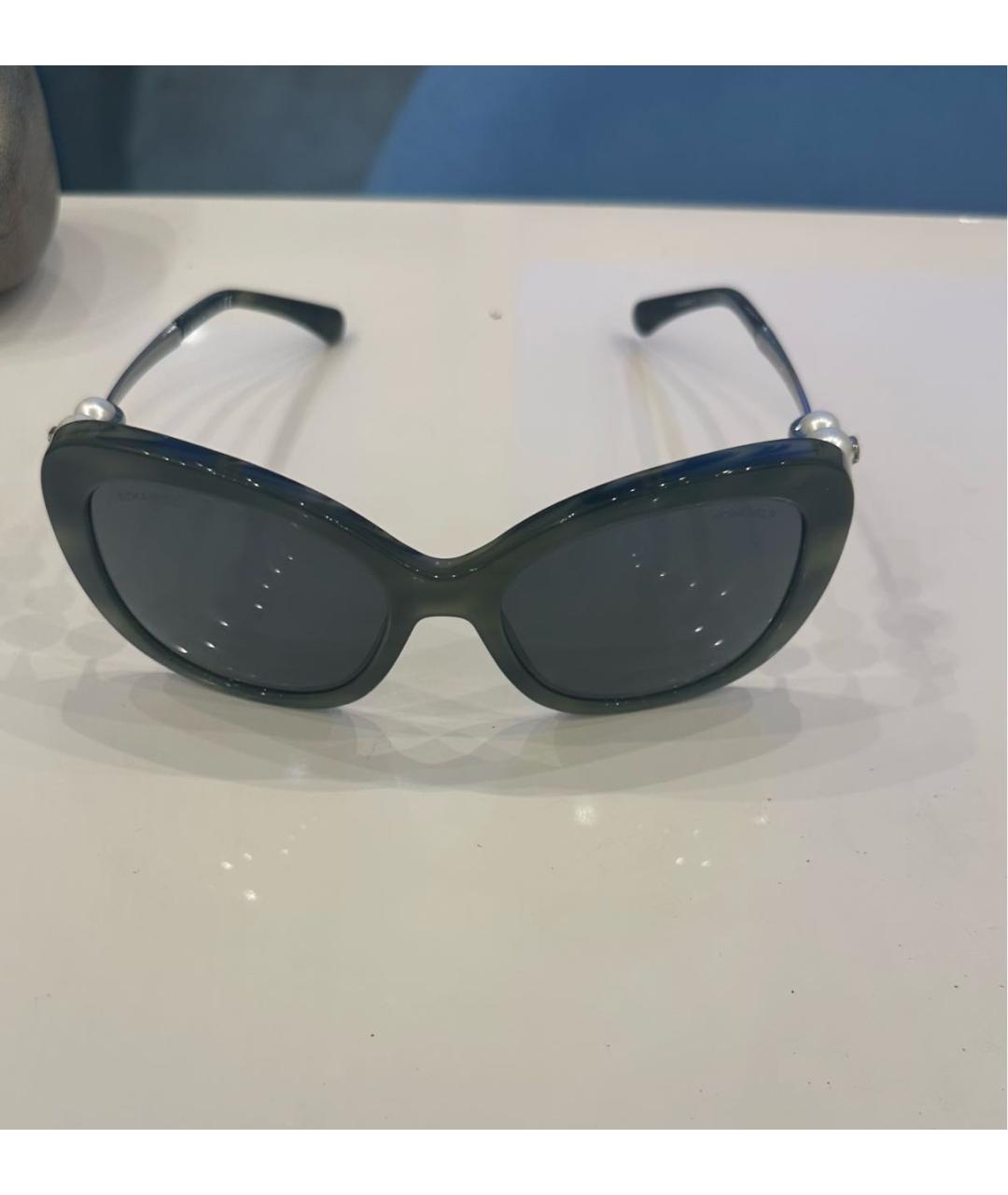 CHANEL Черные пластиковые солнцезащитные очки, фото 5