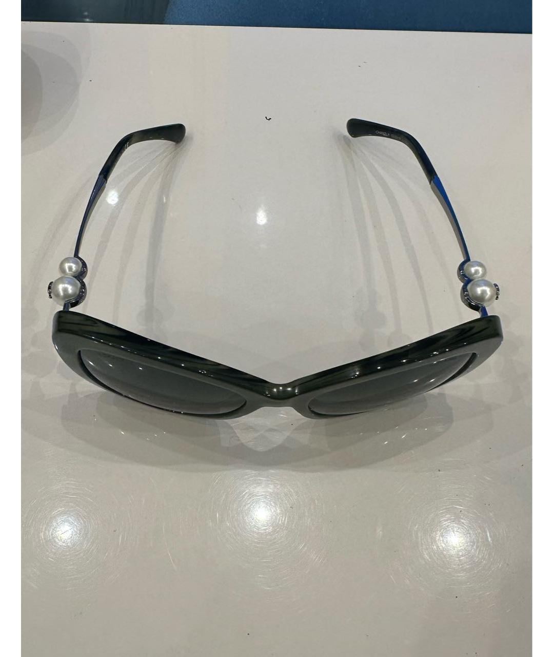 CHANEL Черные пластиковые солнцезащитные очки, фото 2