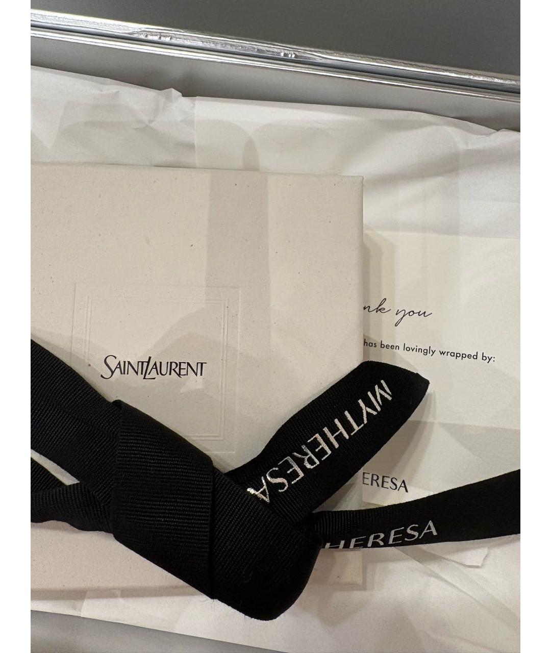 SAINT LAURENT Золотой латунный браслет, фото 6