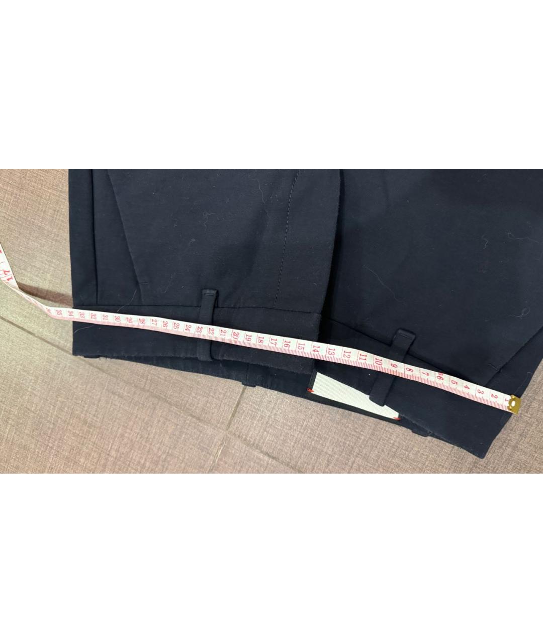 GUCCI Темно-синие вискозные брюки узкие, фото 7