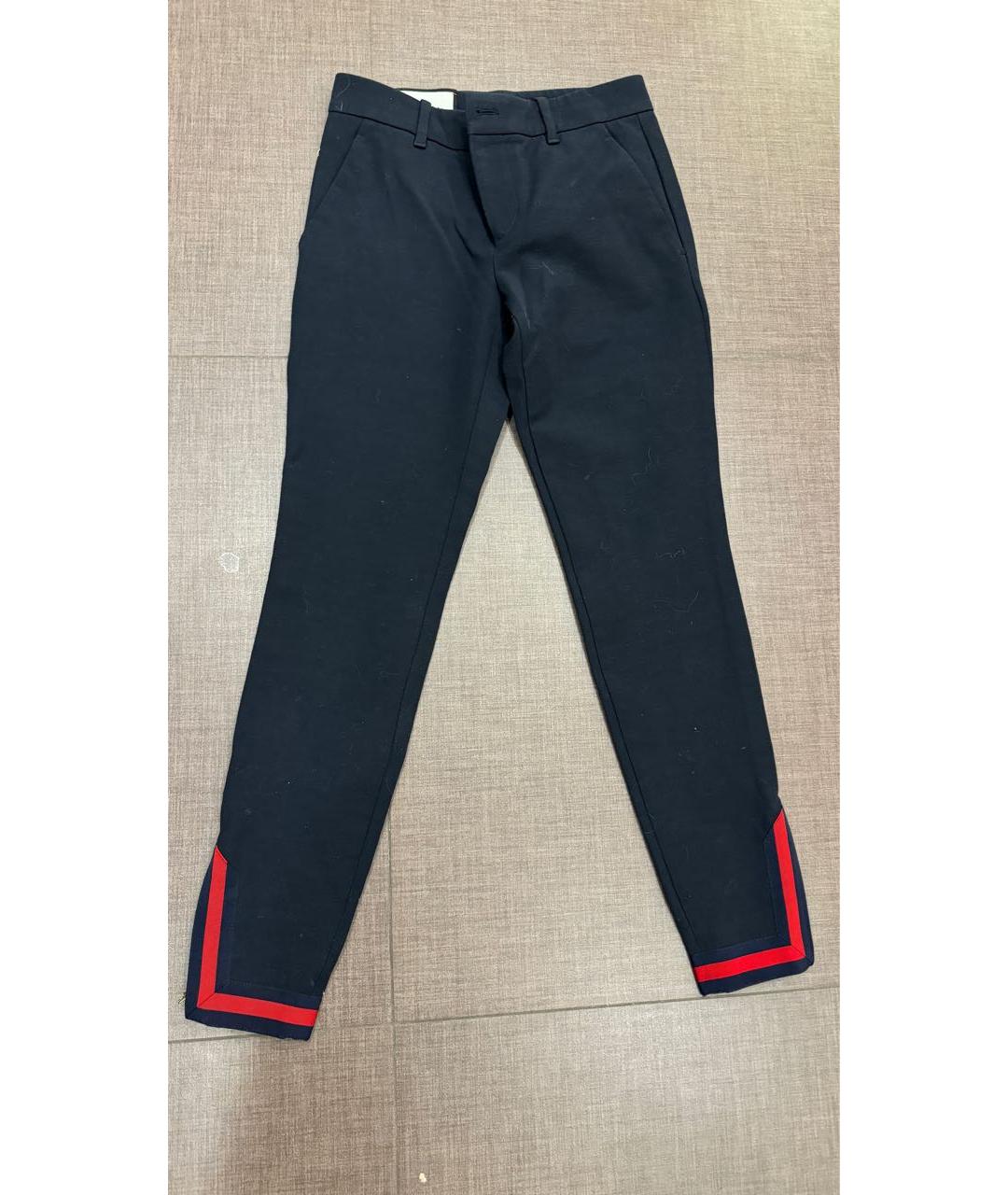 GUCCI Темно-синие вискозные брюки узкие, фото 9