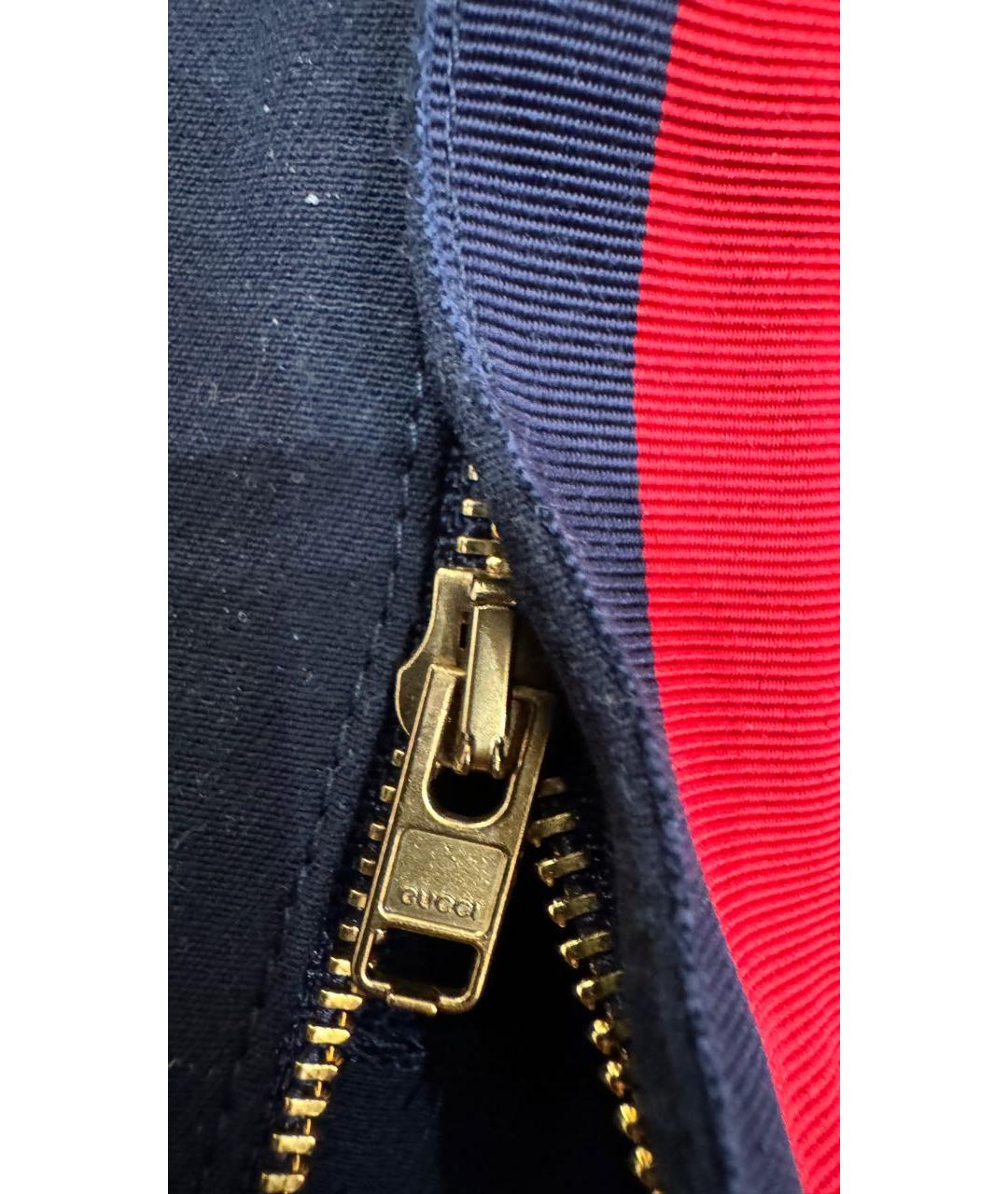 GUCCI Темно-синие вискозные брюки узкие, фото 3