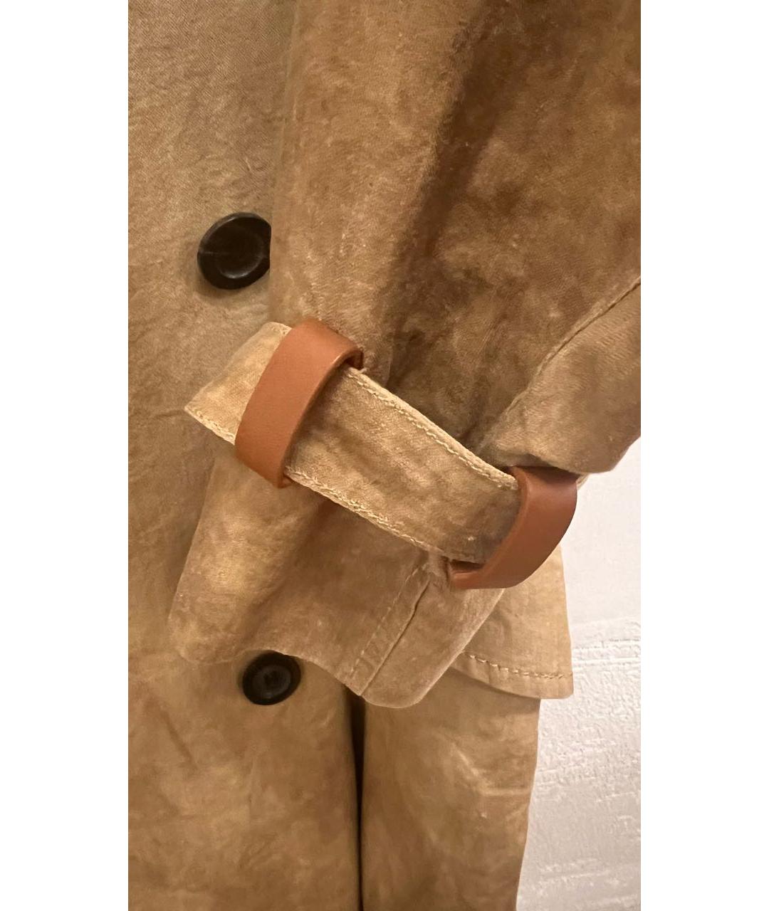 LOEWE Бежевый хлопковый тренч / плащ, фото 6