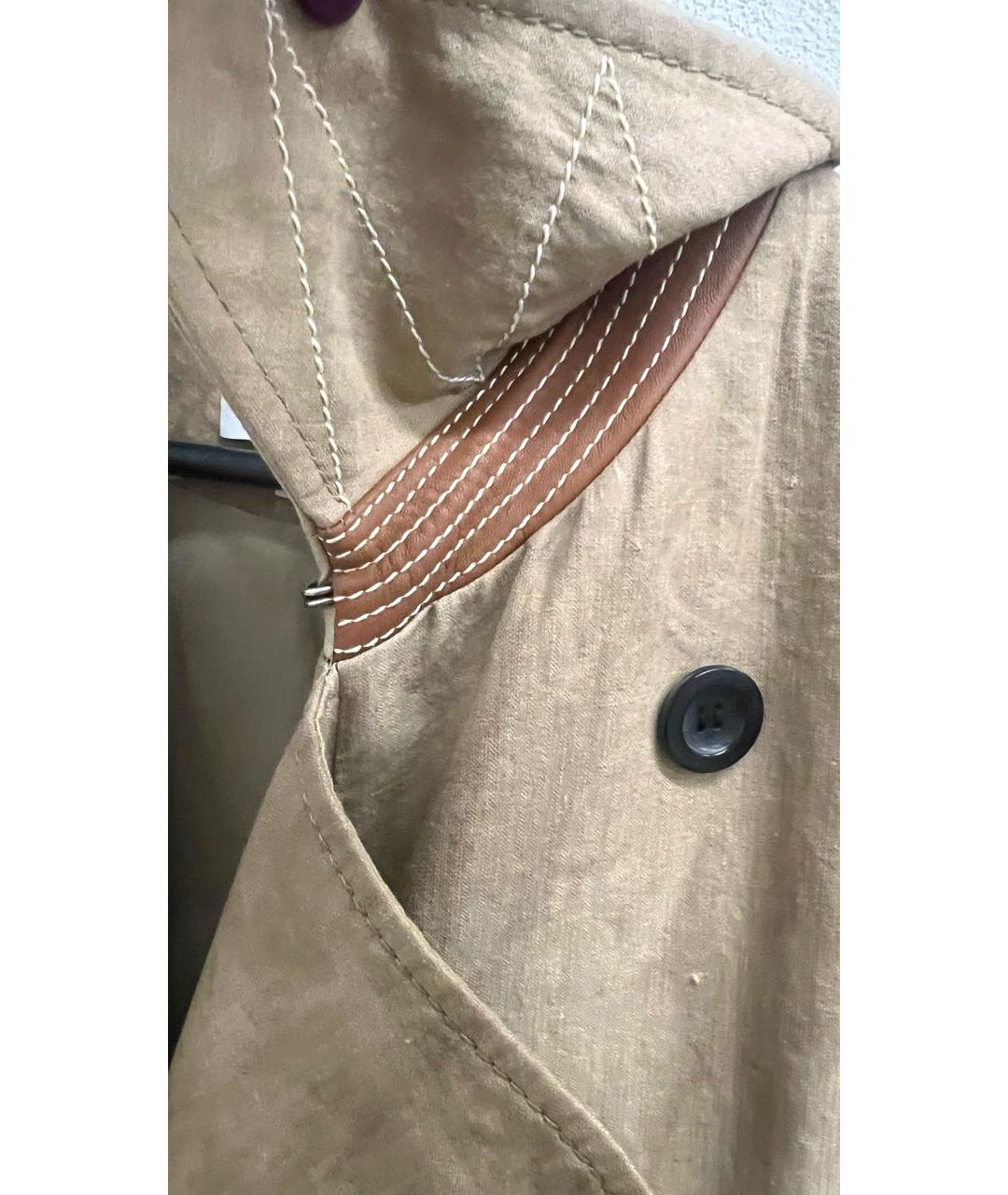 LOEWE Бежевый хлопковый тренч / плащ, фото 4