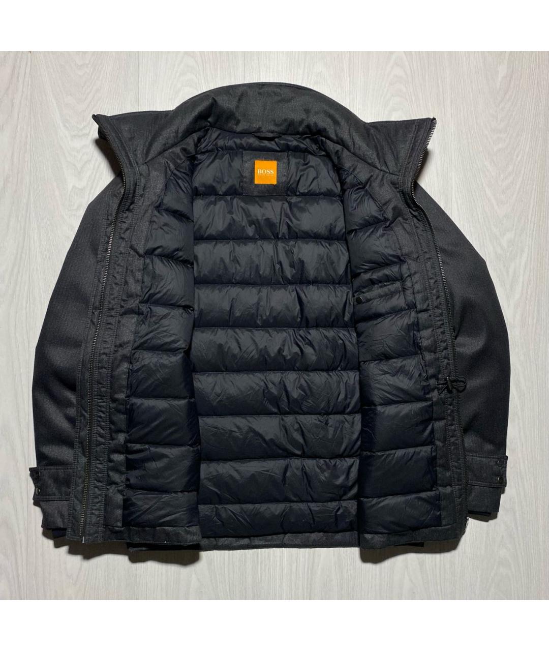 HUGO BOSS Антрацитовый полиамидовый пуховик, фото 4