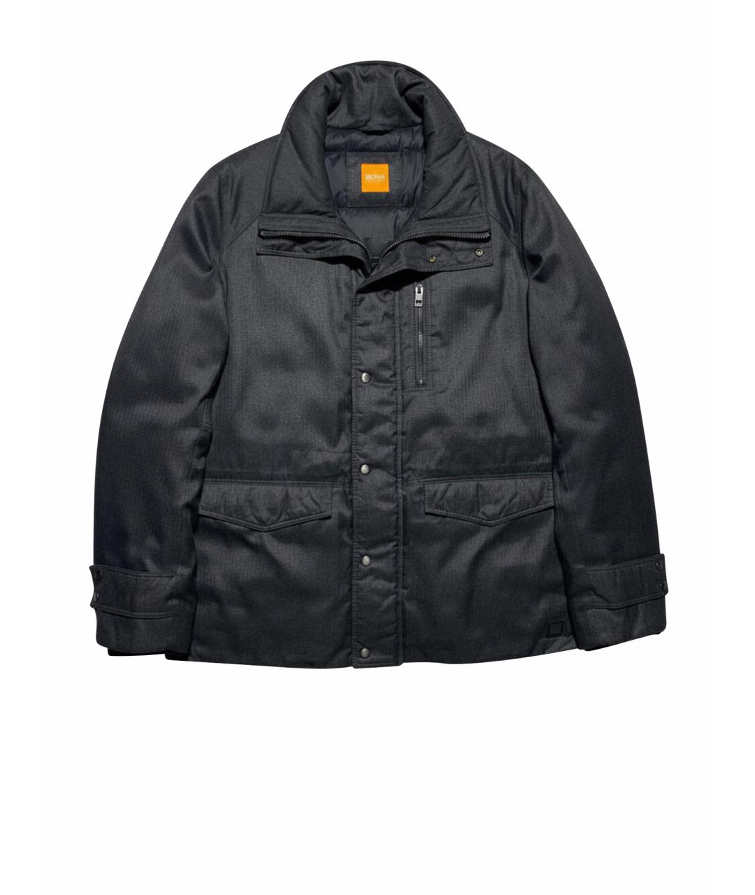 HUGO BOSS Антрацитовый полиамидовый пуховик, фото 10