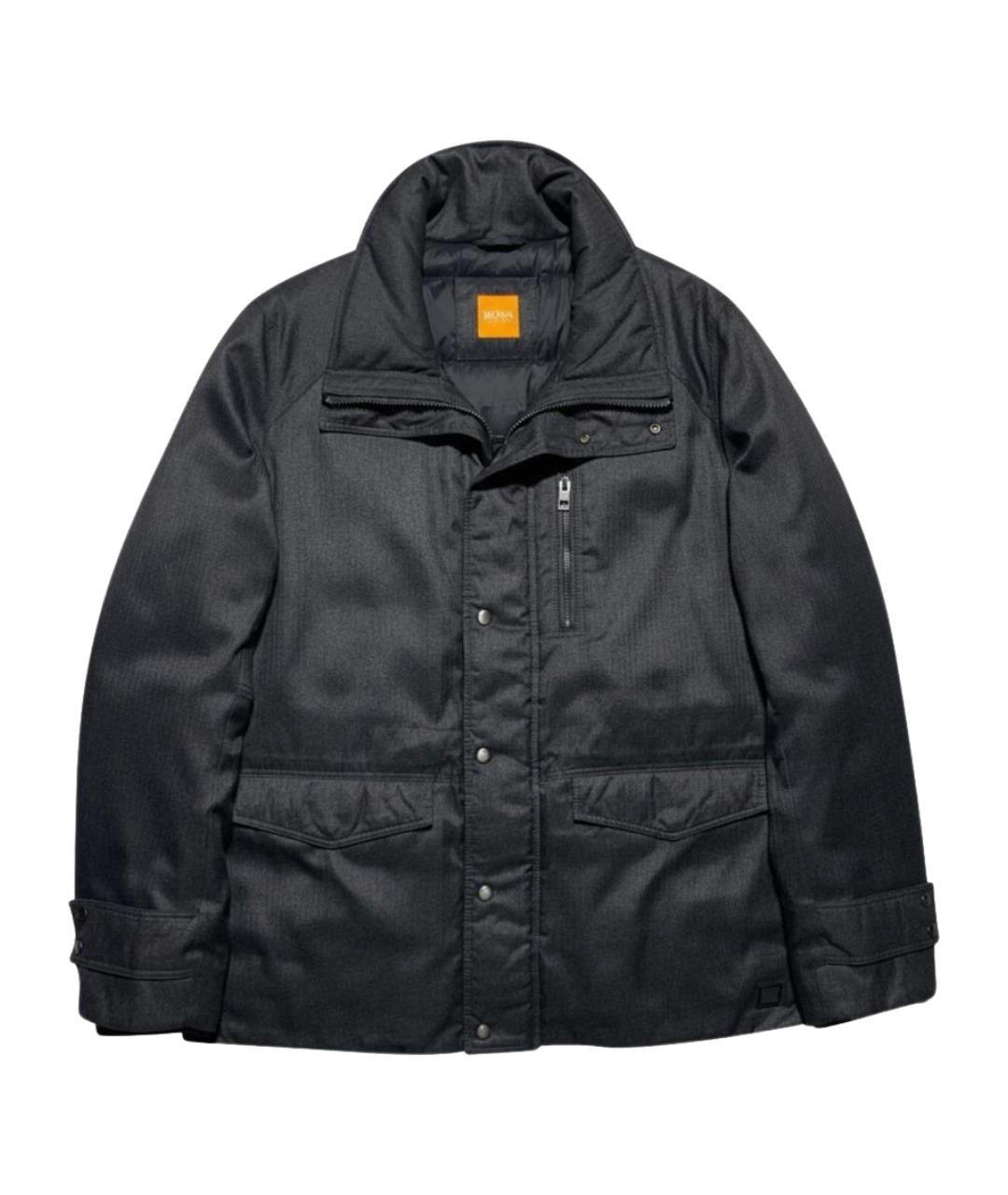 HUGO BOSS Антрацитовый полиамидовый пуховик, фото 1