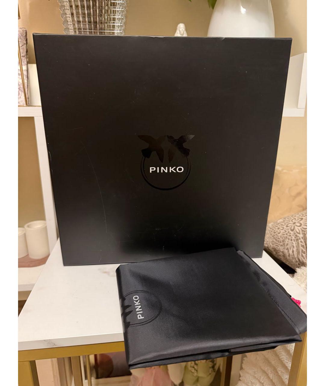 PINKO Коричневые кожаные ботильоны, фото 7