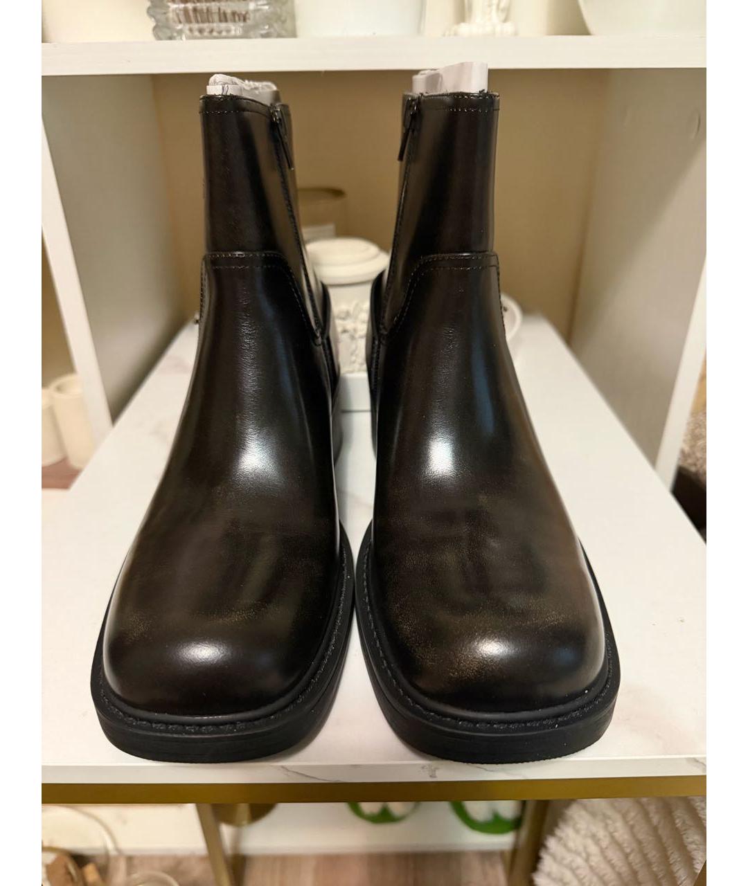 PINKO Коричневые кожаные ботильоны, фото 3