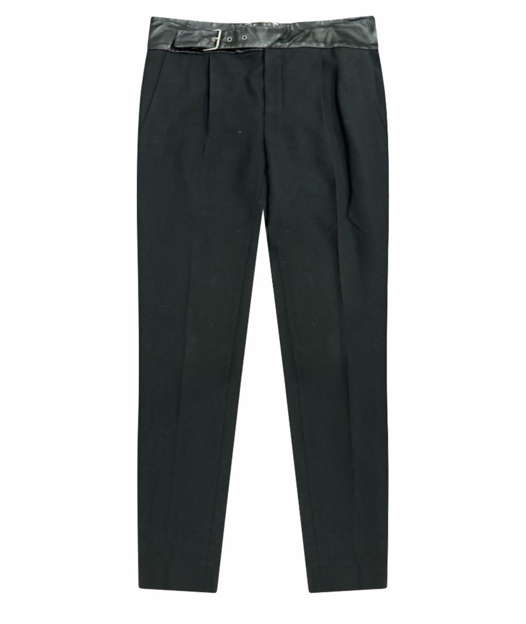 SAINT LAURENT Черные шерстяные брюки узкие, фото 1