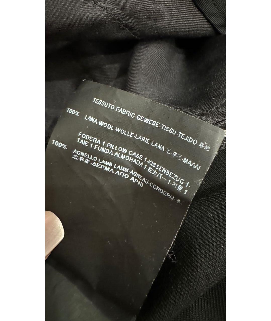 SAINT LAURENT Черные шерстяные брюки узкие, фото 6