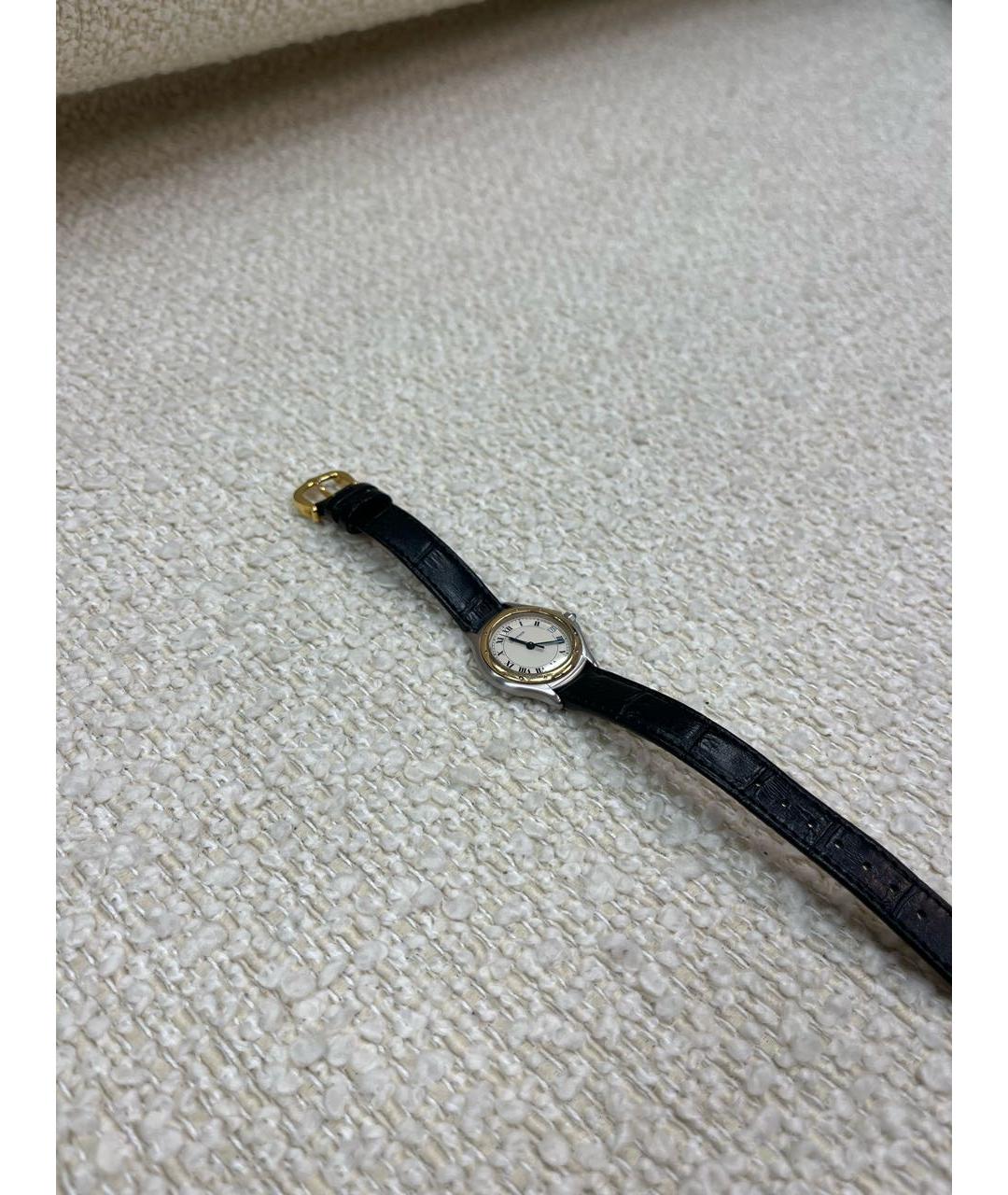 CARTIER Черные позолоченные часы, фото 8