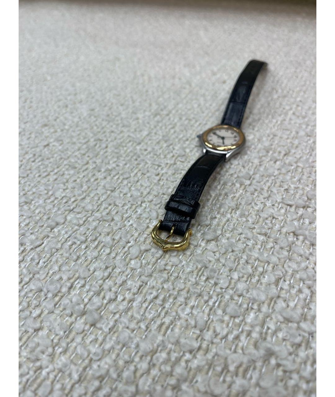 CARTIER Черные позолоченные часы, фото 3