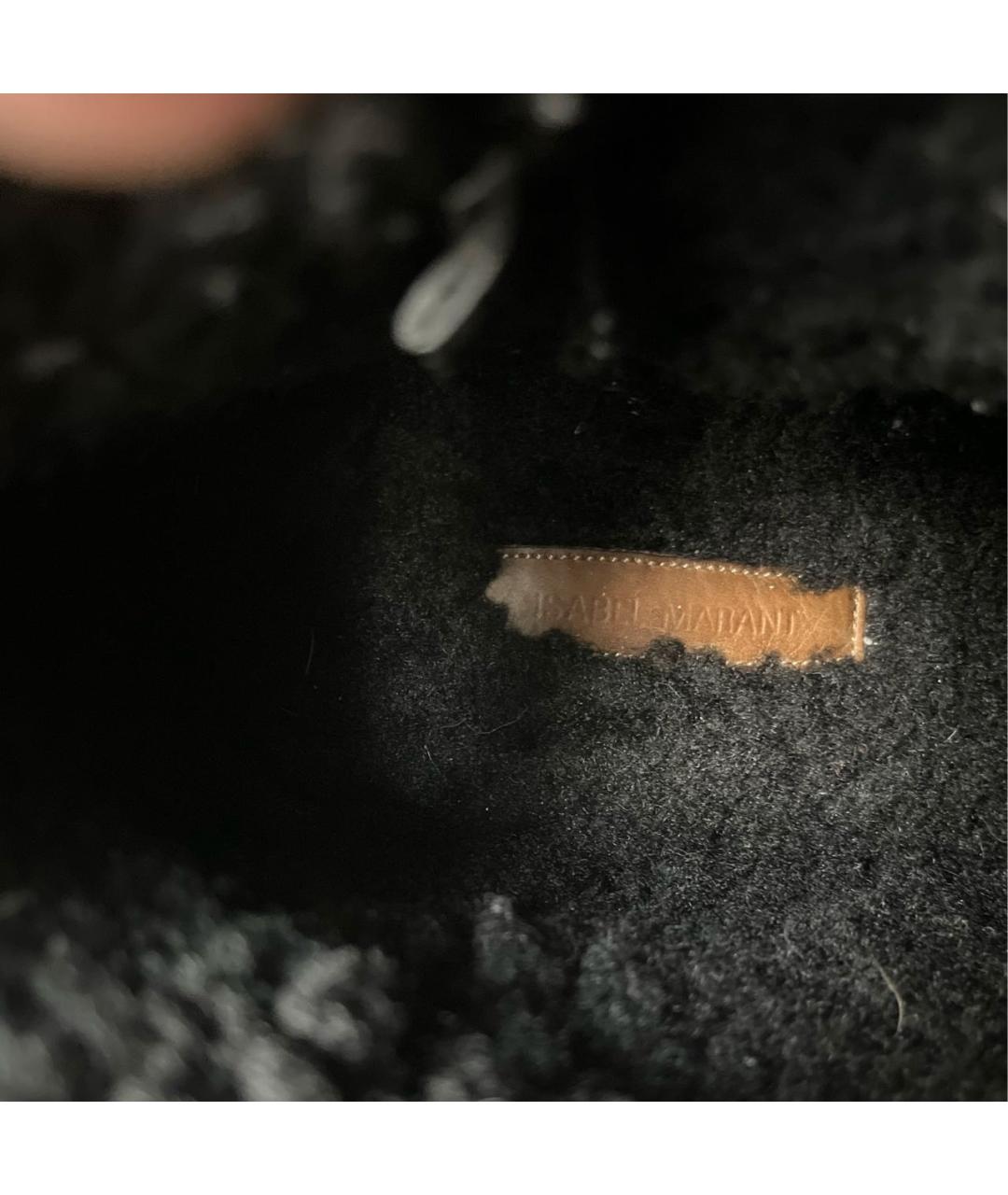 ISABEL MARANT Антрацитовые кожаные ботинки, фото 7