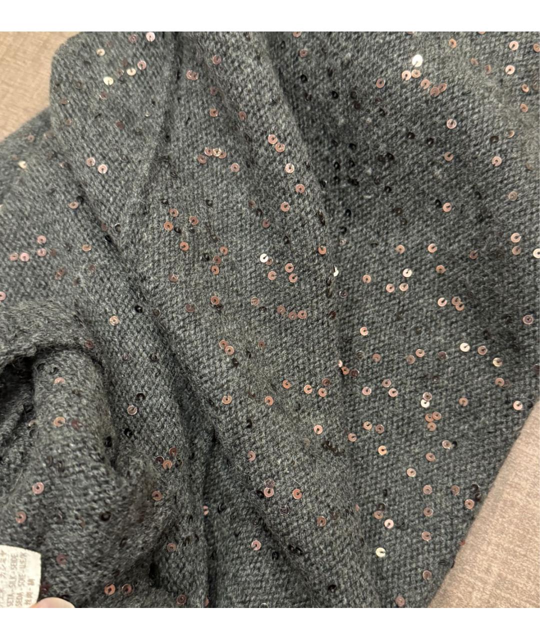 BRUNELLO CUCINELLI Серый кашемировый джемпер / свитер, фото 5