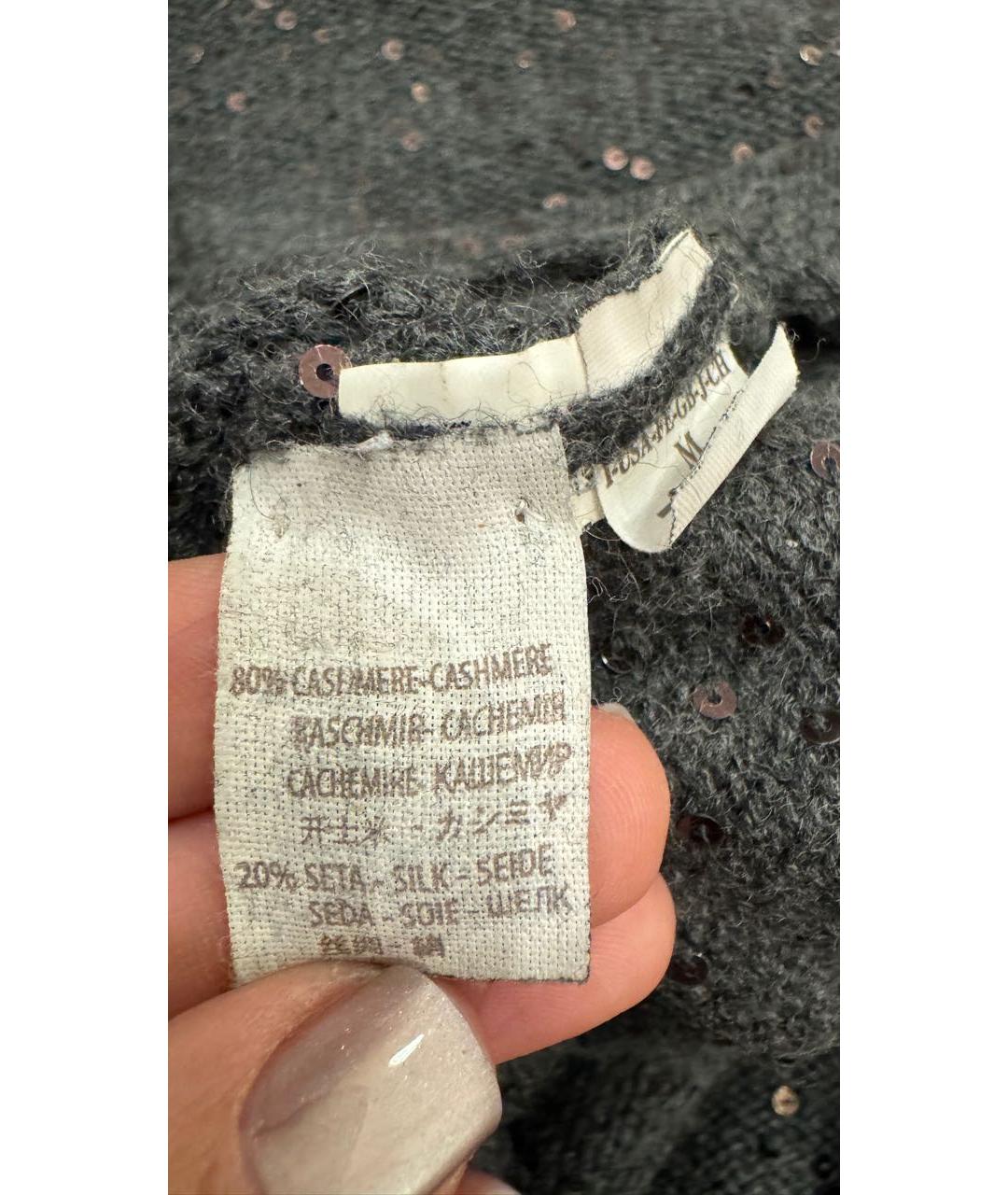 BRUNELLO CUCINELLI Серый кашемировый джемпер / свитер, фото 4