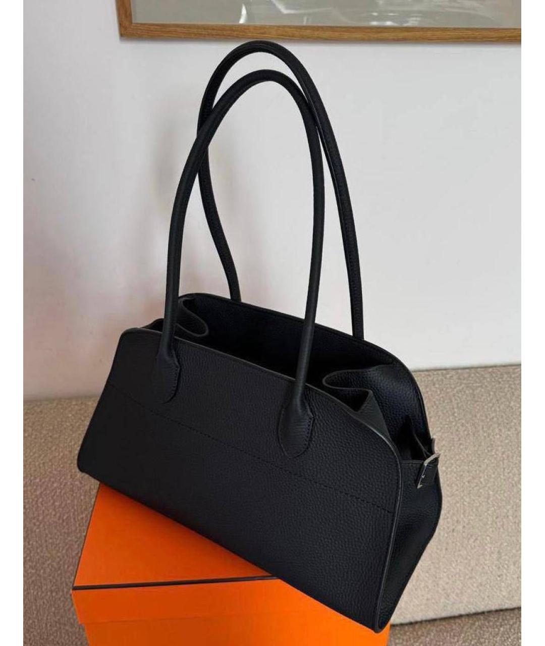 THE ROW Черная кожаная сумка тоут, фото 2