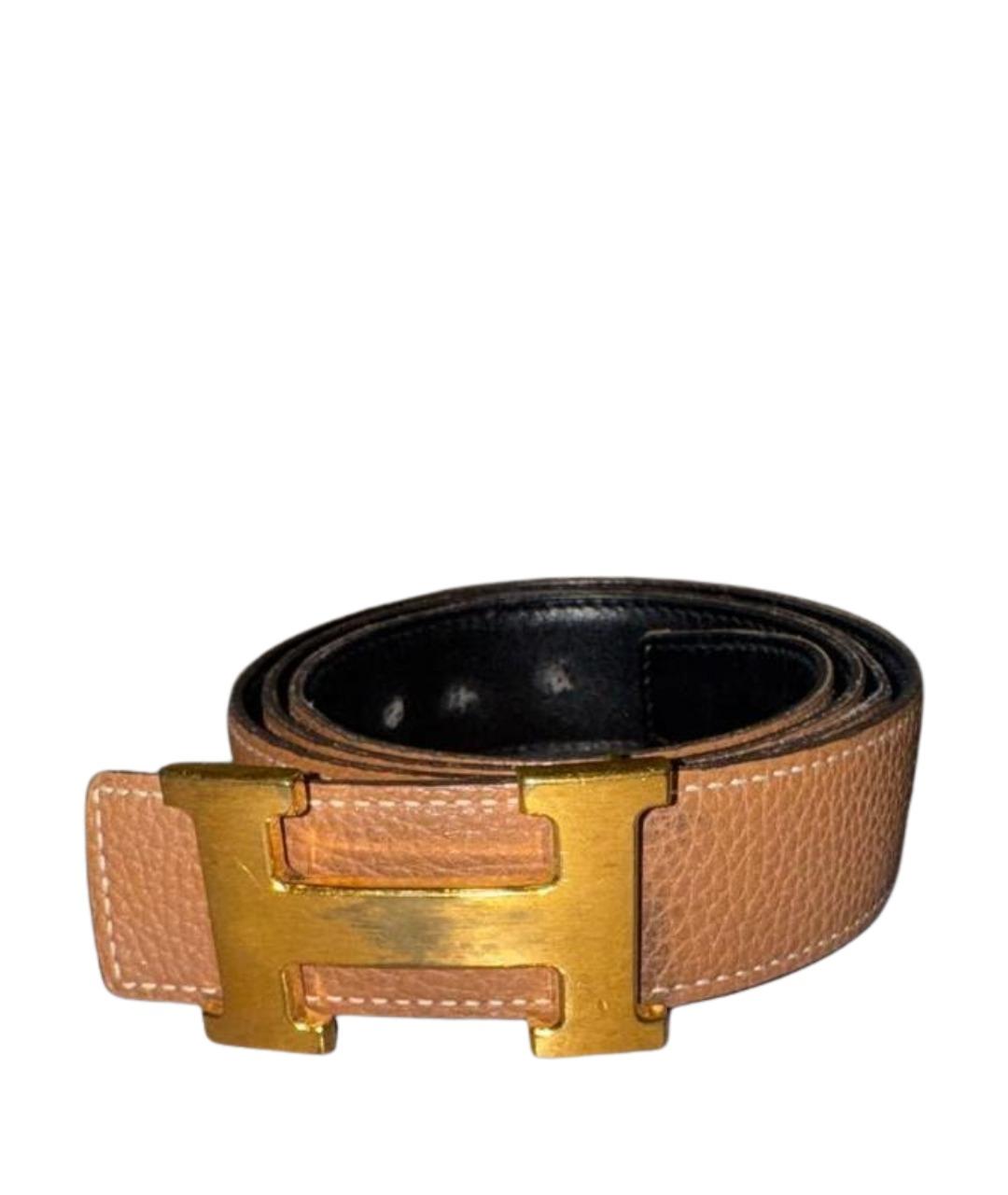 HERMES Коричневый кожаный ремень, фото 1