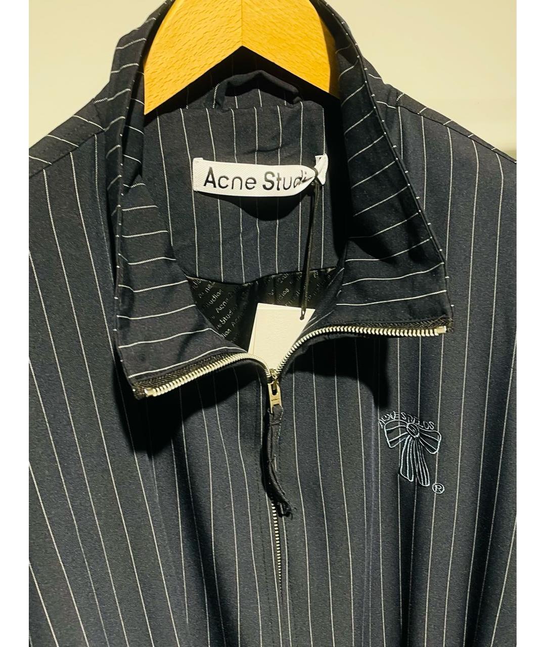 ACNE STUDIOS Темно-синяя хлопковая куртка, фото 3