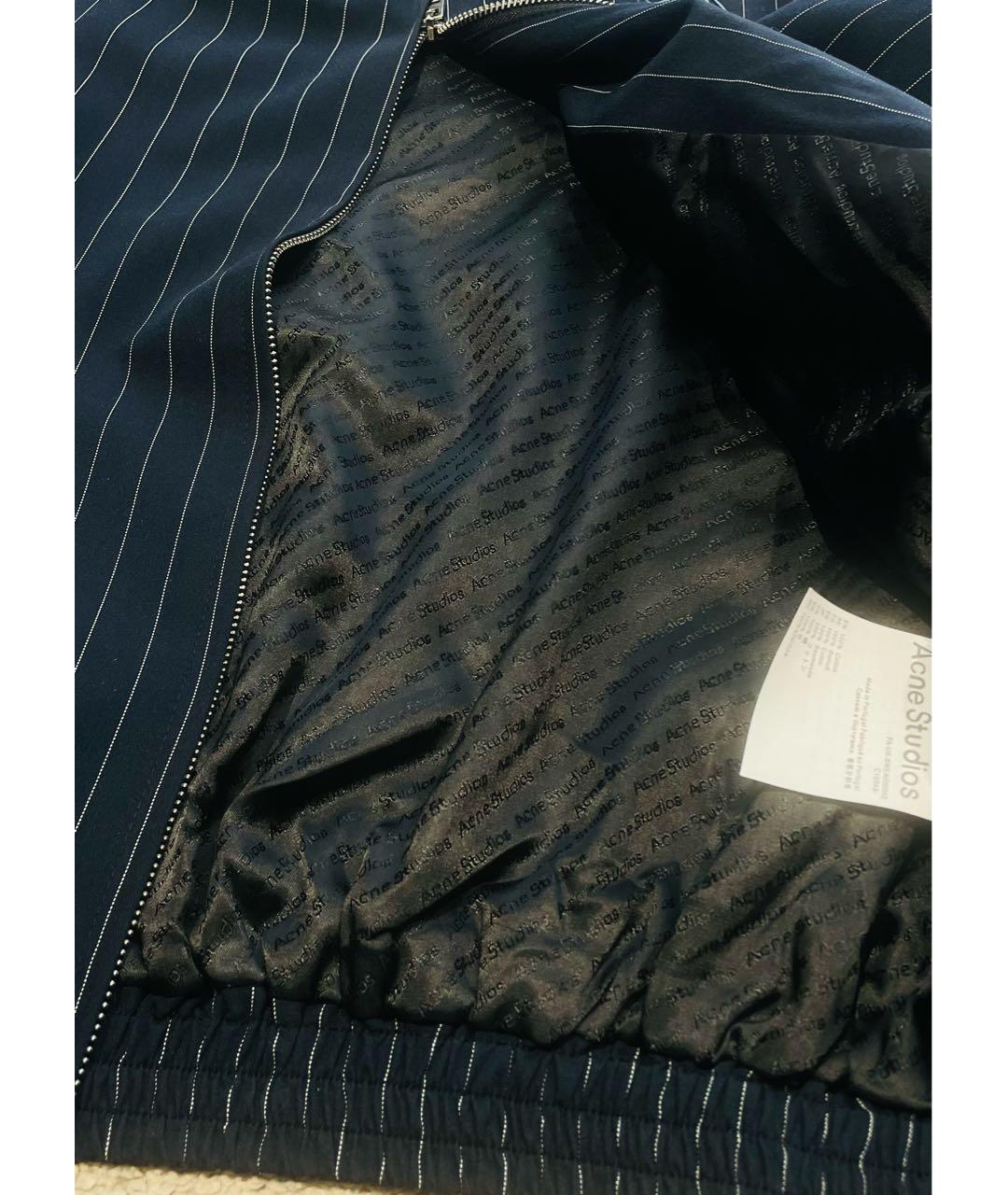 ACNE STUDIOS Темно-синяя хлопковая куртка, фото 7