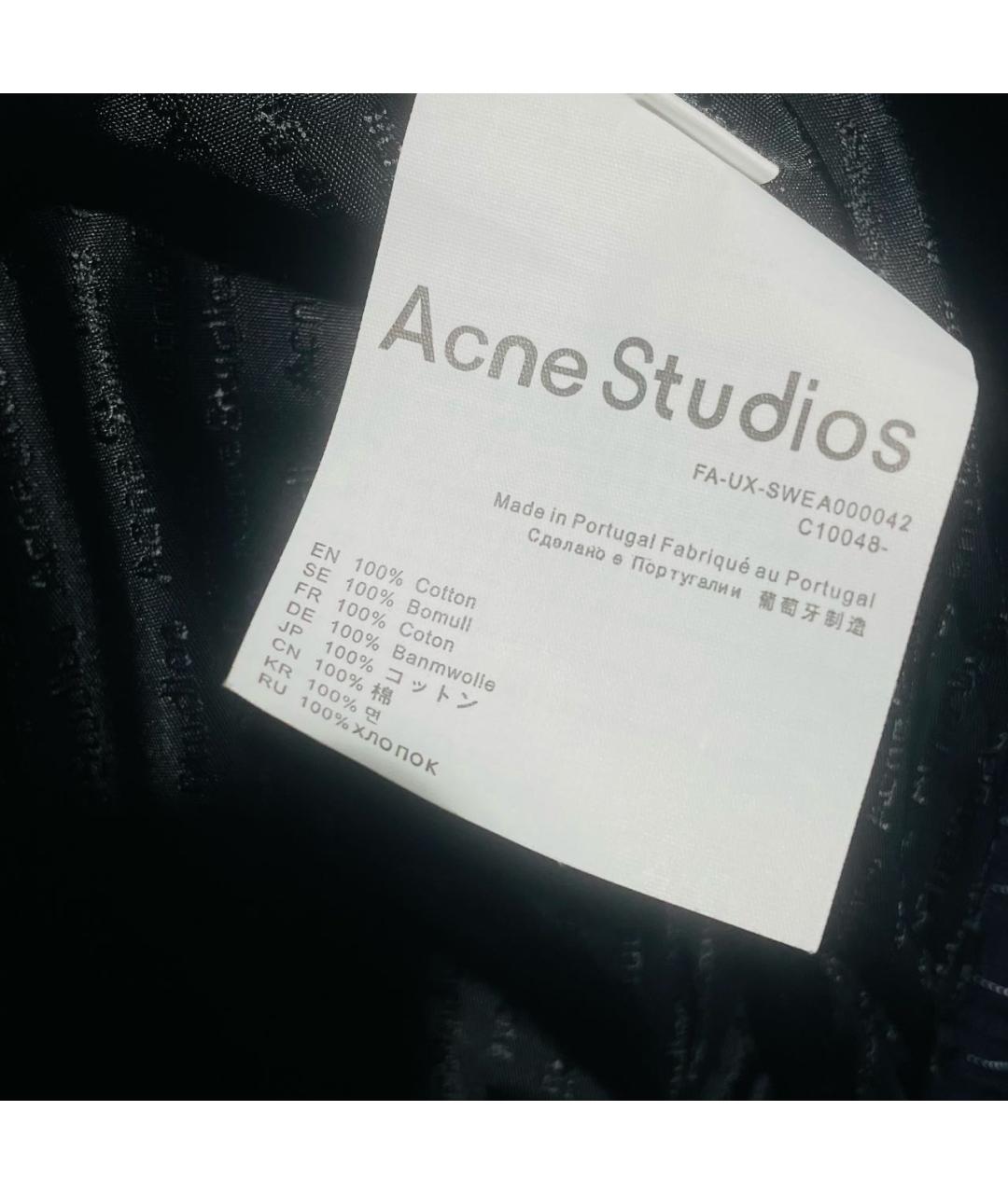 ACNE STUDIOS Темно-синяя хлопковая куртка, фото 5