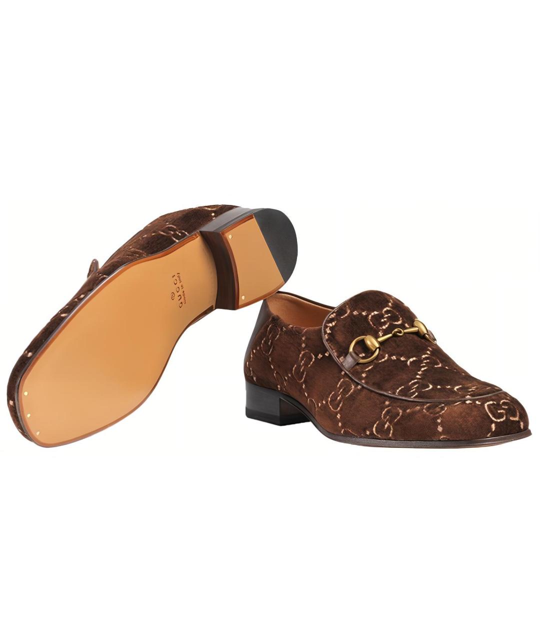 GUCCI Коричневые лоферы, фото 6