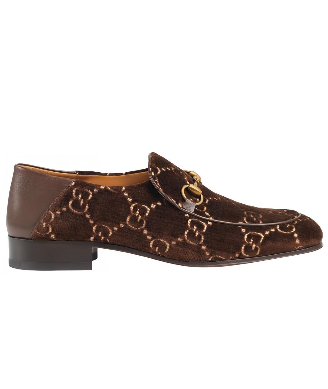 GUCCI Коричневые лоферы, фото 1
