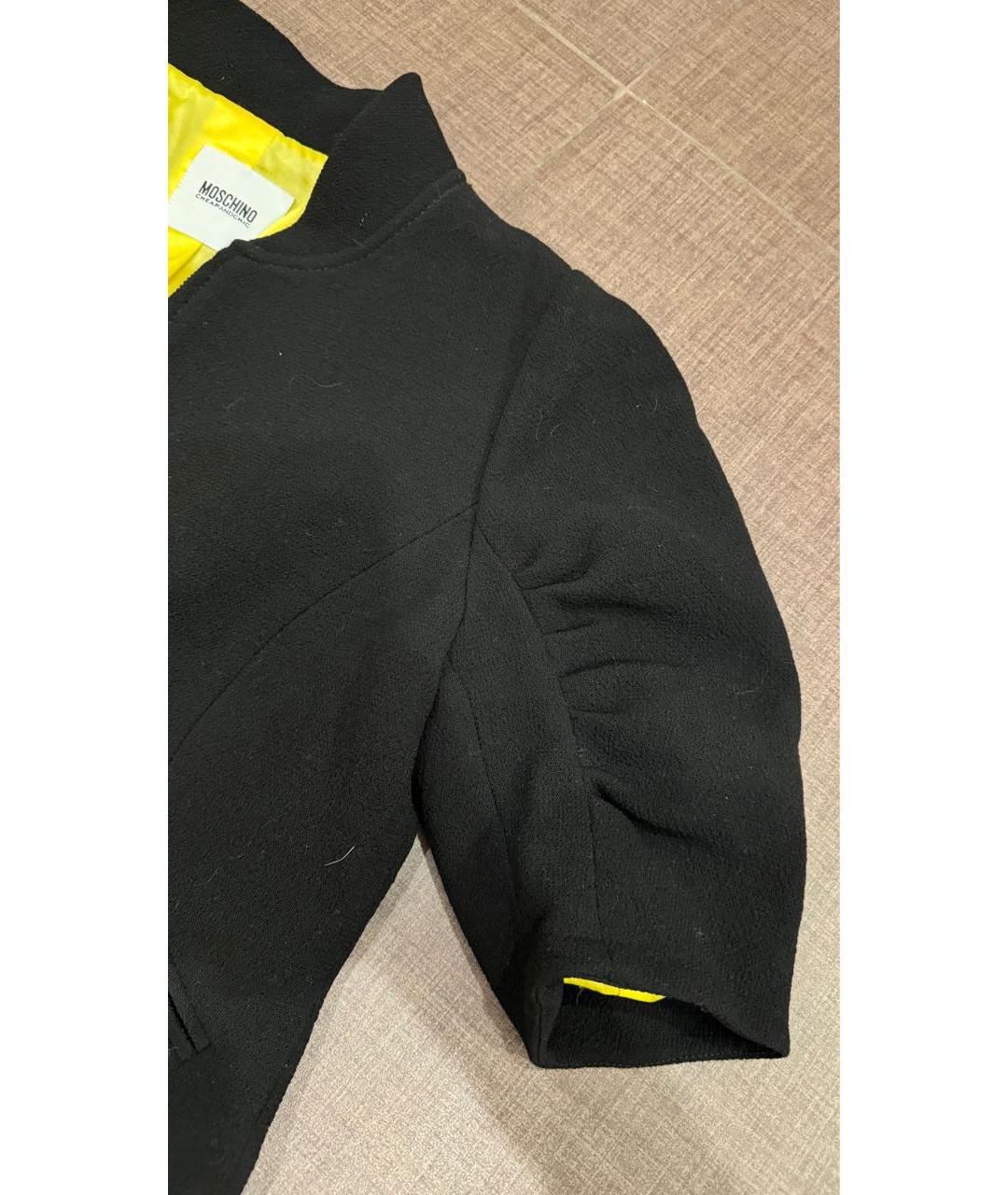 MOSCHINO Черный синтетический жакет/пиджак, фото 3