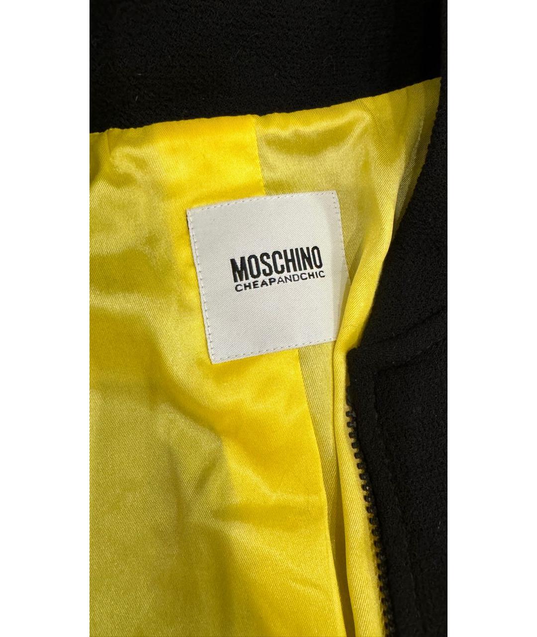 MOSCHINO Черный синтетический жакет/пиджак, фото 2
