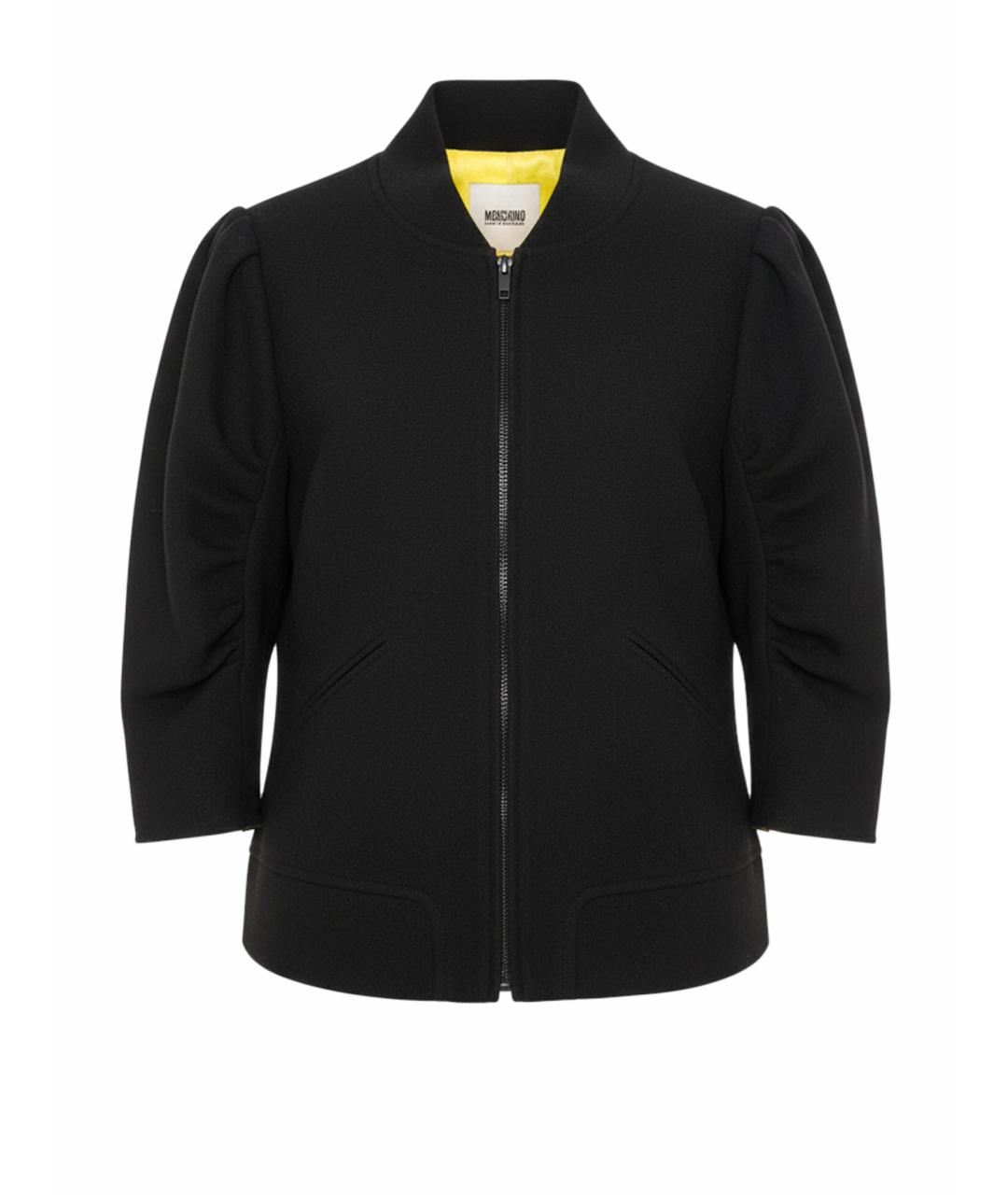MOSCHINO Черный синтетический жакет/пиджак, фото 1