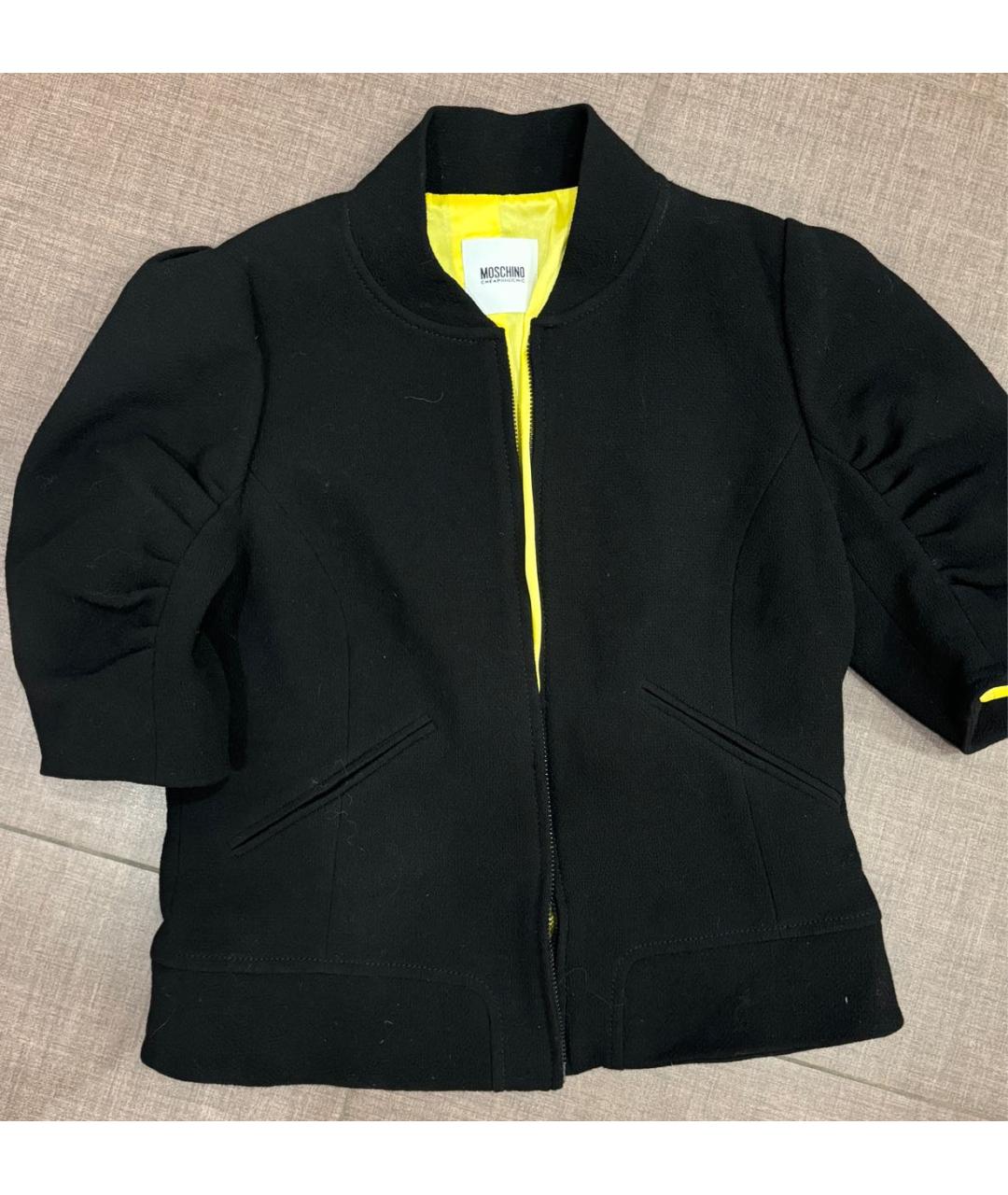MOSCHINO Черный синтетический жакет/пиджак, фото 9