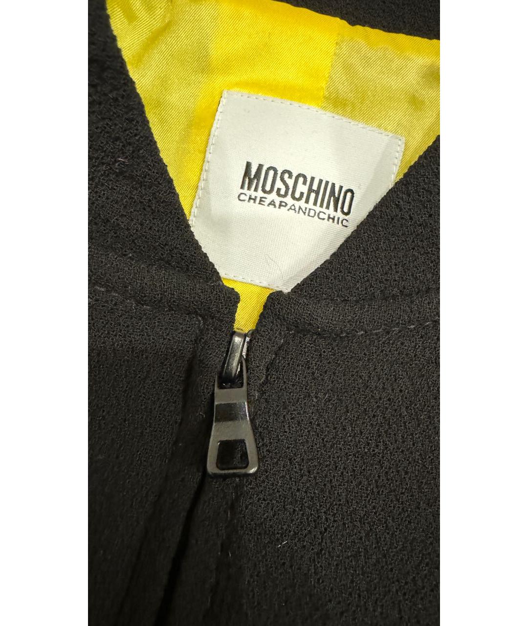 MOSCHINO Черный синтетический жакет/пиджак, фото 7