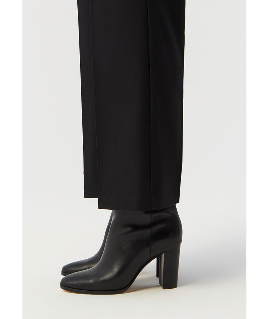 RALPH LAUREN Черные кожаные ботильоны, фото 8