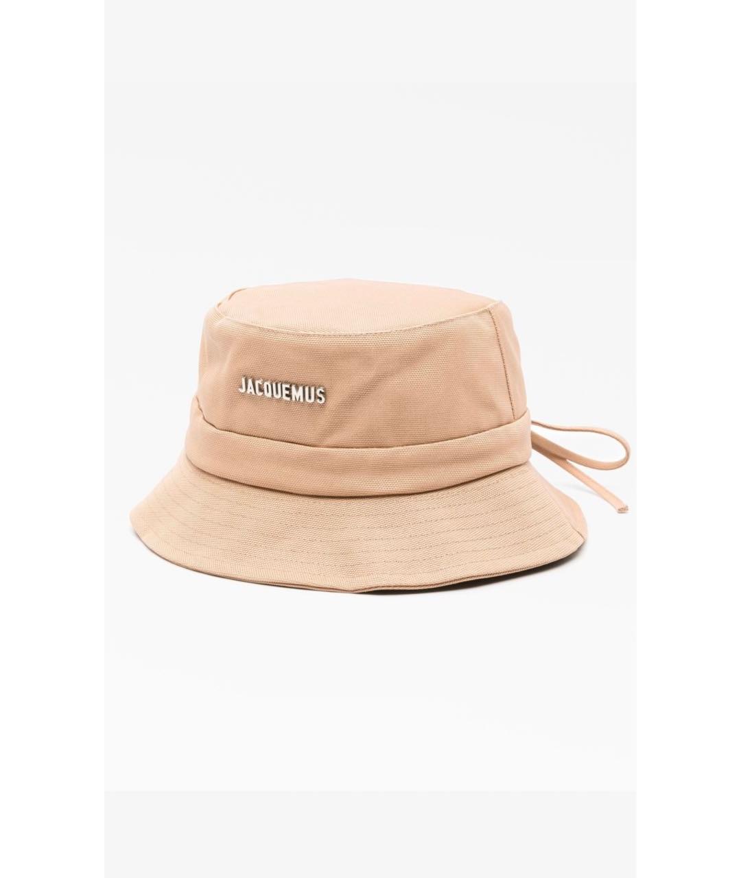 JACQUEMUS Бежевая хлопковая панама, фото 5