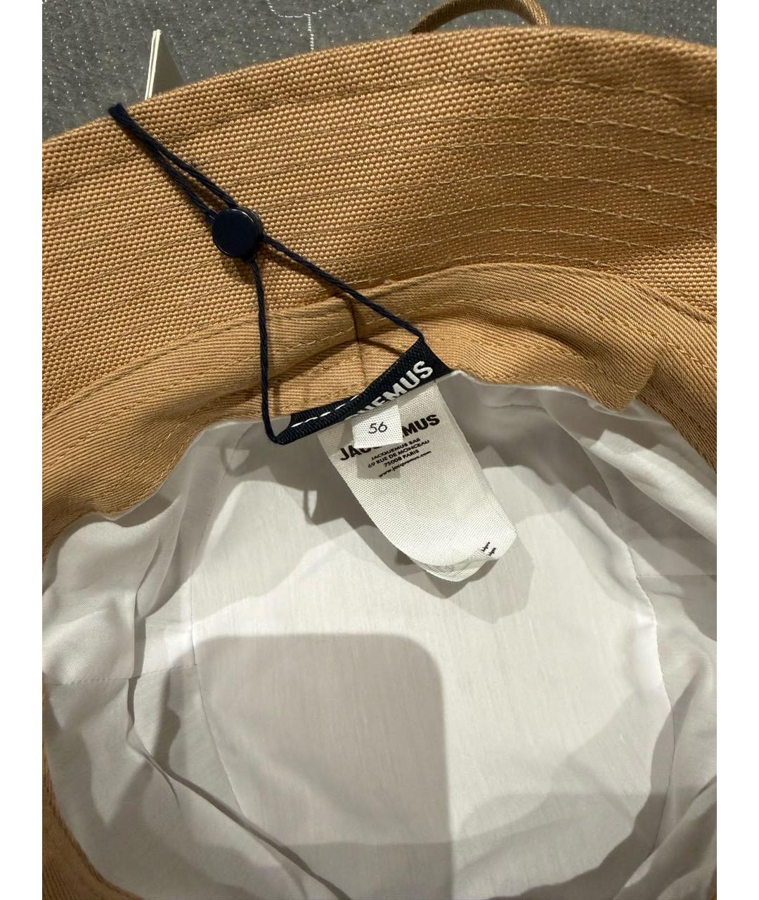 JACQUEMUS Бежевая хлопковая панама, фото 4