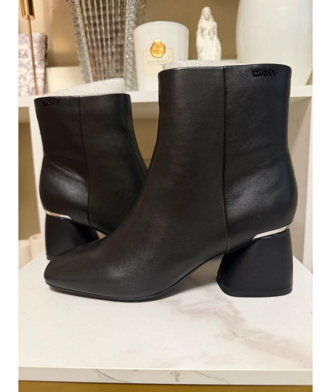 DKNY Черные кожаные ботильоны, фото 2